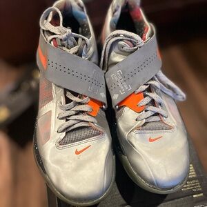 Nike Kids' Silver and Orange Sneakers
